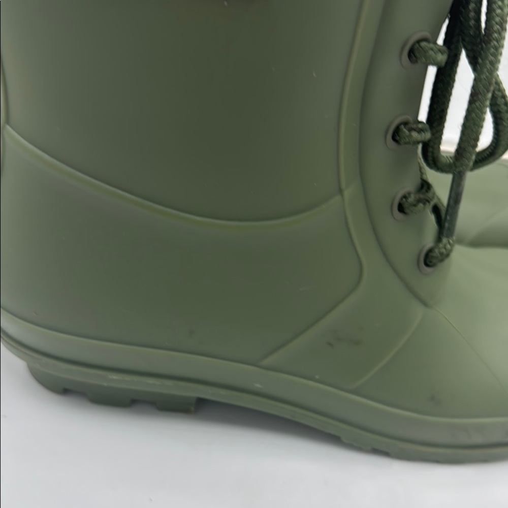 Hunter Women's Olive Lace-Up Rain Boots - Picture 14 of 16